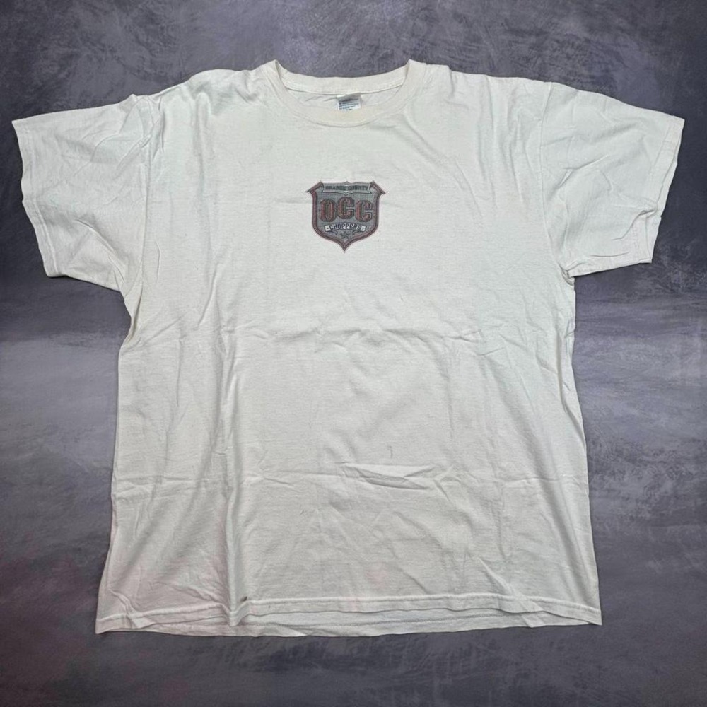 Vintage Orange County Choppers OCC T-Shirt Mens XL White Y2K Biker Streetwear - Picture 2 of 8